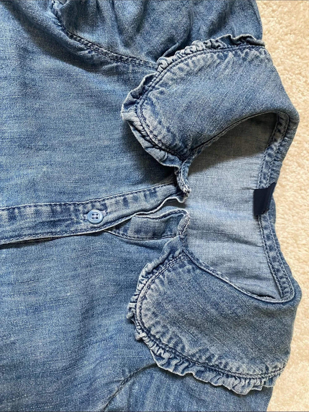 GAP Blue cotton chambray Denim Button-Front Casual Dress size 4T
